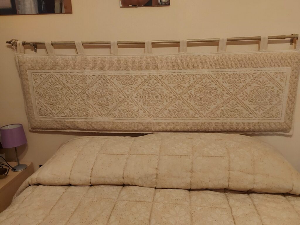 TESTIERA LETTO 2 PIAZZE CM 50X180 GIGLIO ECRU’