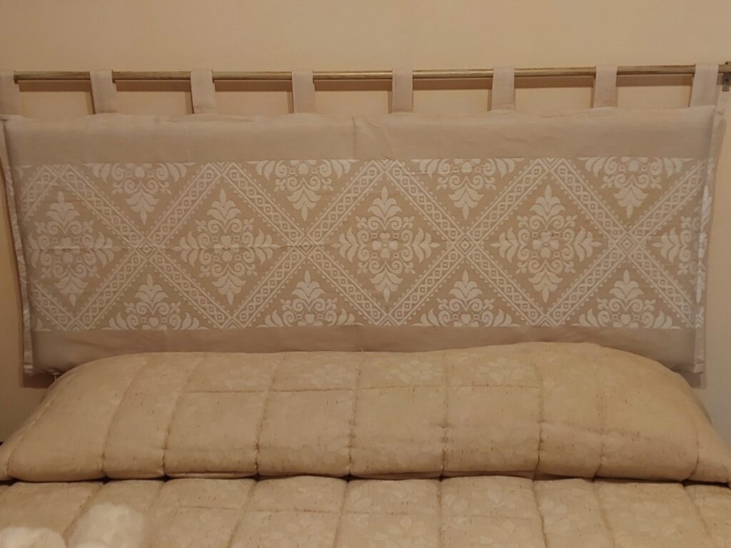 TESTIERA MATRIMONIALE UNICA FASCIA GIGLIO ALTO TORTORA