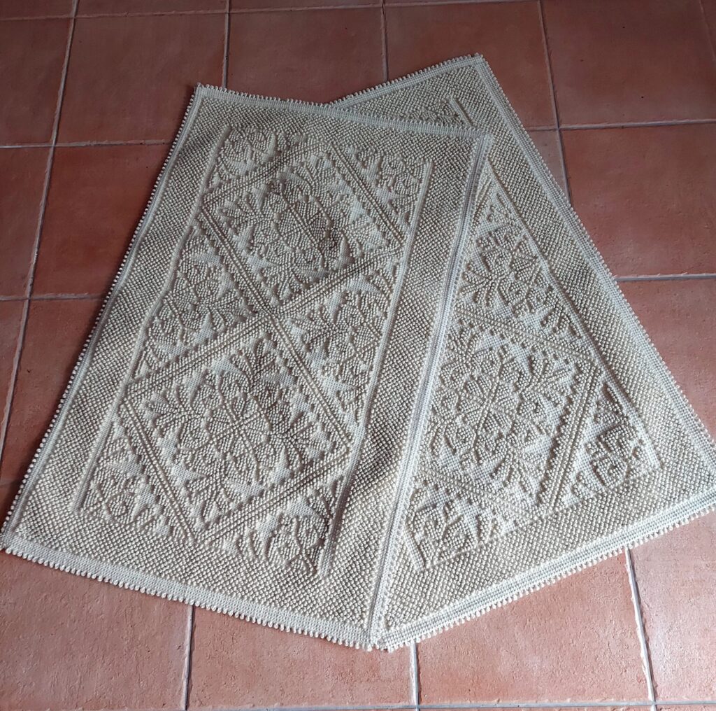 COPPIA SCENDILETTO IN LANA E COTONE CM 60X100